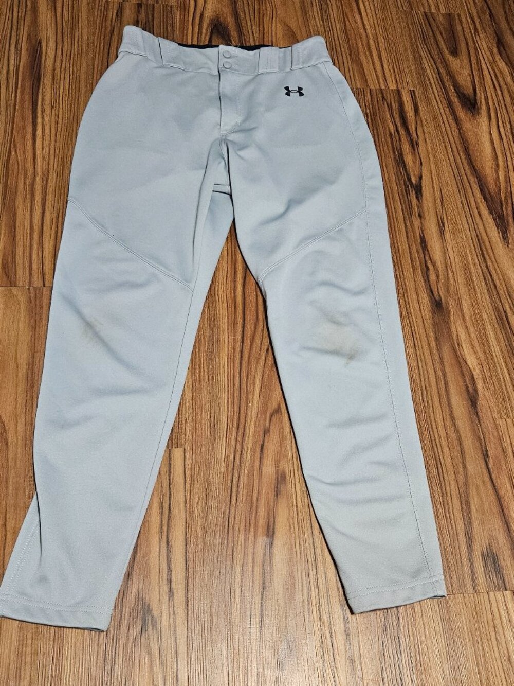 Lot of 2 Under Armour Adult Baseball Pants Gray Size LG - Picture 2 of 7